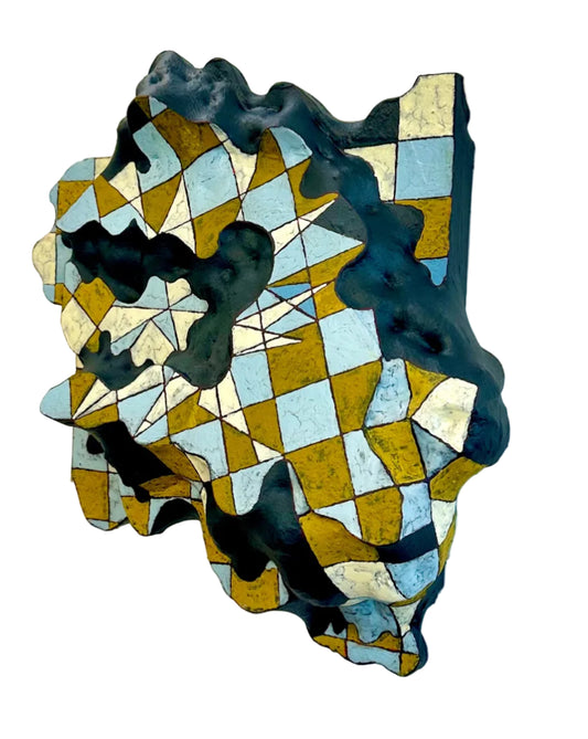 Flat planes with grids interrupted by  organic forms